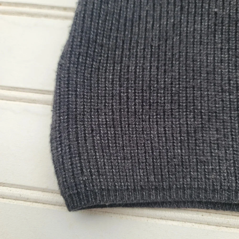 Danna Belle Hooded Sweater Dresses Girls Ribbed Charcoal Gray Long Sleeve Sz 12
